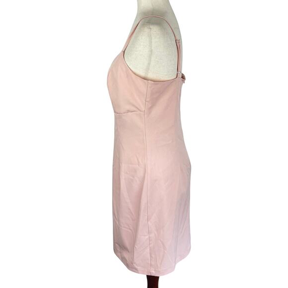 LULUS SULTRY MOMENTS V-NECK SLIP MINI DRESS IN BLUSH PINK NWT WOMEN'S MEDIUM - Picture 9 of 15